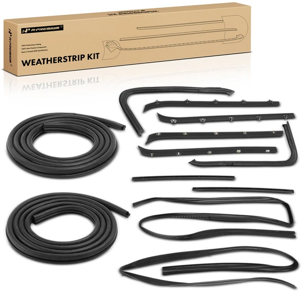 12 Pcs Front Door Weatherstrip Rubber Seal Kit for 1975-1980 Chevrolet C30