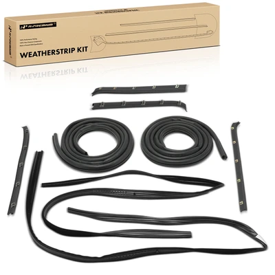 8 Pcs Inner & Outer Front Window Sweep & Window Channel & Door