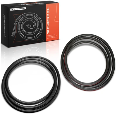 2 Pcs Front Driver & Passenger on Door Weatherstrip Seal