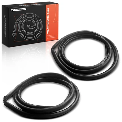 2 Pcs Front Driver & Passenger Door Opening Weatherstrip Seal
