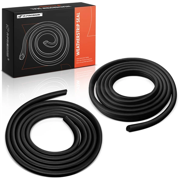 2 Pcs Front Glass Weatherstrip Door Seal Body Mounted for Ford F-250 F-350 Super Duty