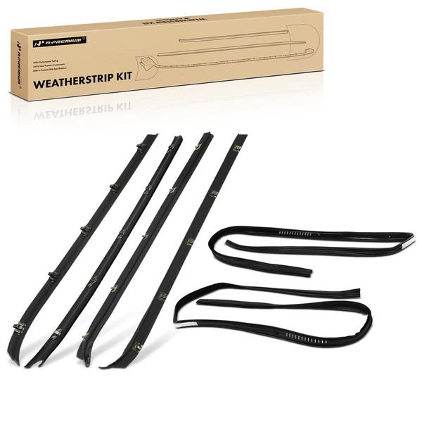 6 Pcs Front Window Sweep & Window Channel for Chevrolet Blazer 1987-1991 C30 K20