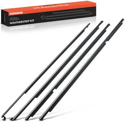 4 Pcs Front & Rear Door Belt Weatherstrip