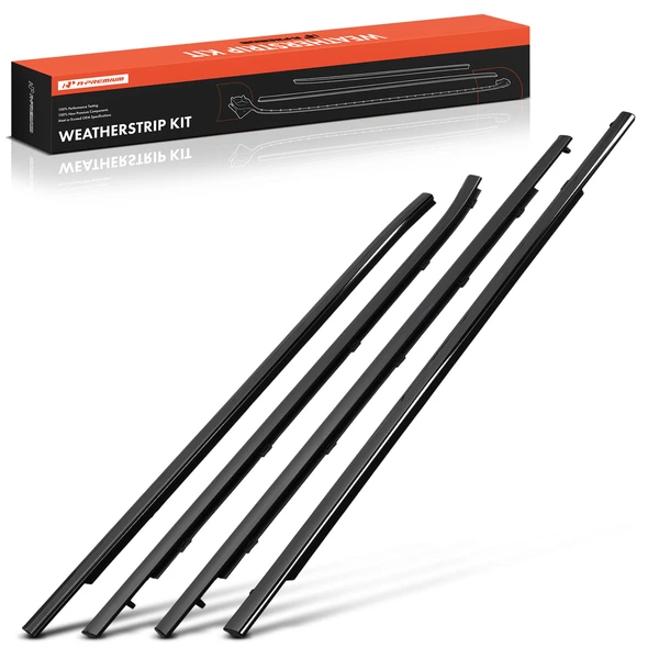 4 Pcs Front & Rear Weatherstrip Window Seales Kit for 2014-2019 Toyota Highlander