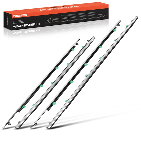 4 Pcs Front & Rear Door Window Moulding Weatherstrip Seal for 2007-2011 Honda CR-V