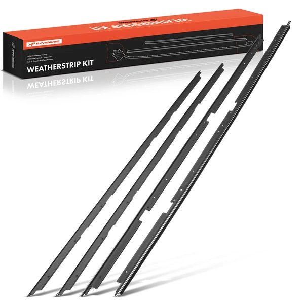 4 Pcs Driver & Passenger Door Beltline Window Felt Sweeps for Chevy El Camino GMC 1978-1987