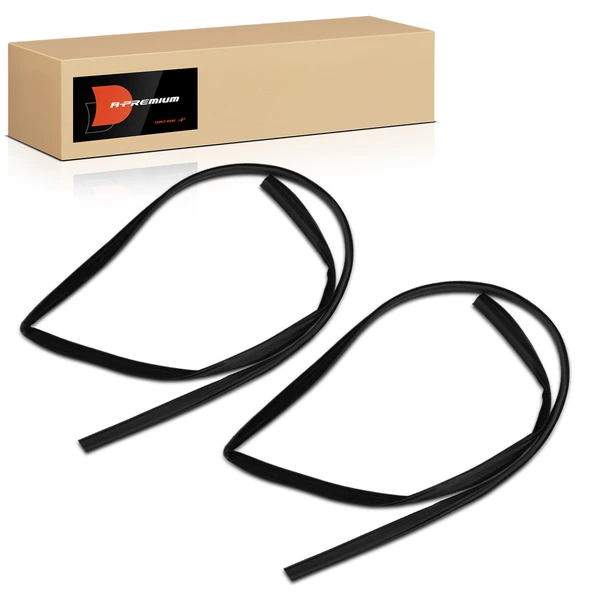 2 Pcs Driver & Passenger Glass Run Channel Weatherstrip Seals for 1980-1983 Ford F-100