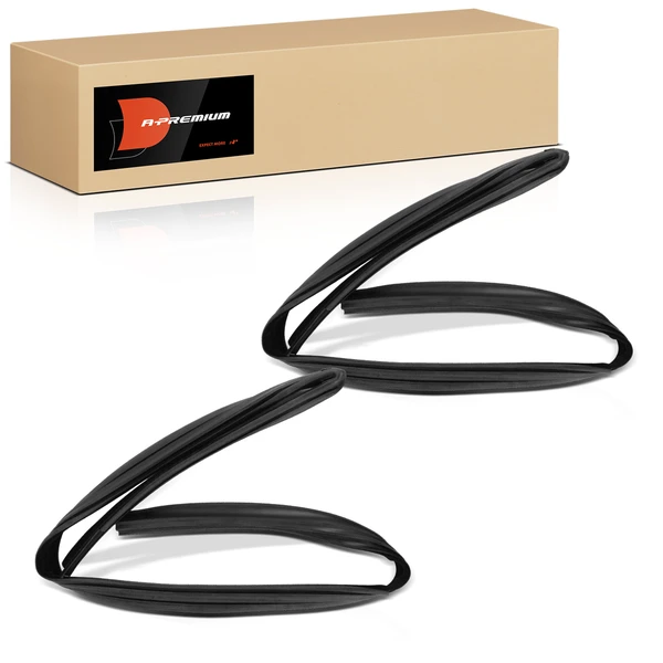 2 Pcs Front Driver & Passenger Window Glass Run Channel Weatherstrip Seal for Ford Mustang