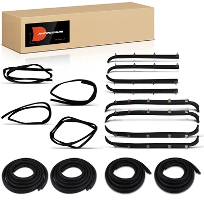 16 Pcs Front & Rear Weatherstrip Seal Kits