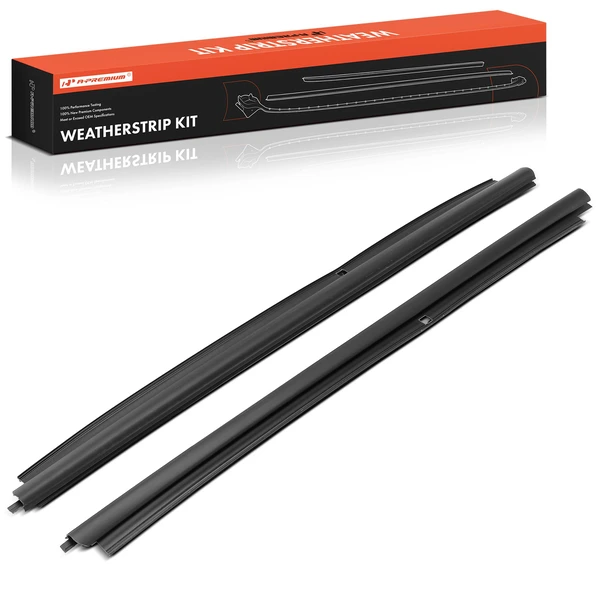 2 Pcs Front Outer Window Sweep Weatherstrip Seal for 2001-2003 2005-2006 Chevrolet Silverado 1500 HD