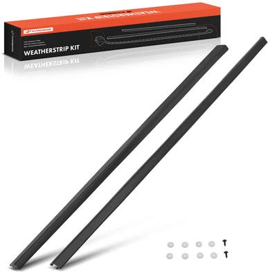2 Pcs Outer Door Window Sweep Weatherstrip Seals with clips