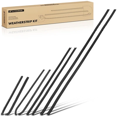 8 Pcs Run Channel & 4 Pcs Window Sweep Weatherstrip Seal