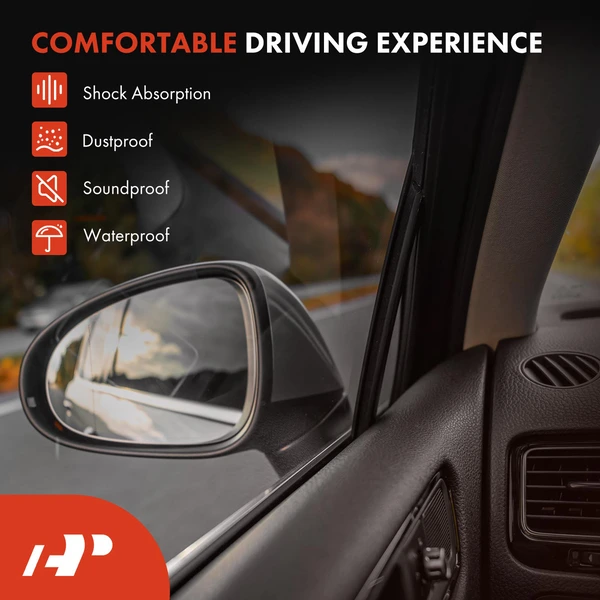 2 Pcs Front Outer Door Window Weatherstrip Seal for Dodge Ram 1500 2500 1994-2002