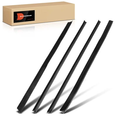 4 Pcs Front Inner & Outer Door Window Weatherstrip Seal