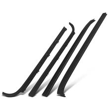4 Pcs Driver & Passenger Inner & Outer Window Sweeps Belt Weatherstrip for 1980-1986 Ford F-250