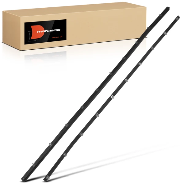 2 Pcs Tailgate Inner & Outer Belt Weatherstrip with Clips for Ford Bronco 1978-1996