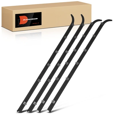 4 Pcs Driver & Passenger Inner & Outer Window Scraper Weatherstrip Seals
