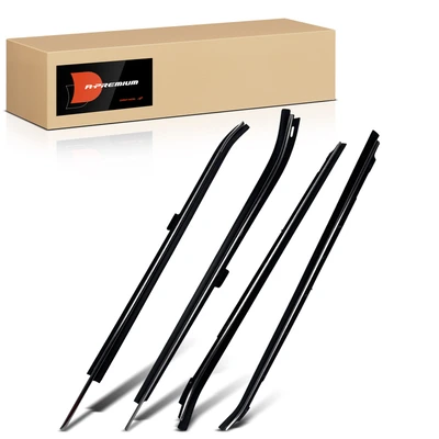 4 Pcs Front Window Scraper Inner & Outer Weatherstrip Seal