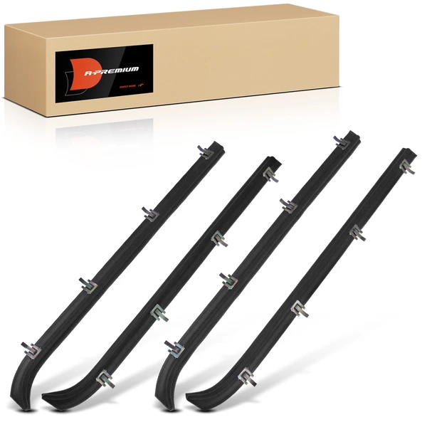 4 Pcs Inner & Outer Window Sweeps Felts Weatherstrip Seal for 1971-1974 Chevrolet P30 Van