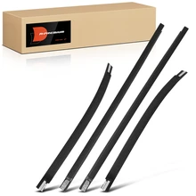 4 Pcs Front & Rear Outer Door Window Moulding Weatherstrip Seal