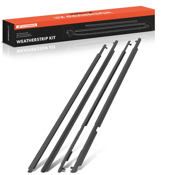 4 Pcs Front & Rear Door Window Molding Weatherstrip Seal Belt for 2010-2024 Toyota 4Runner