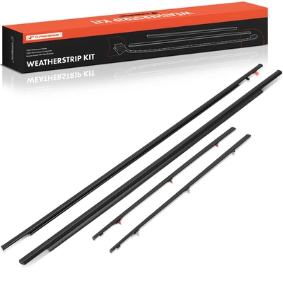 4 Pcs Front & Rear Door Moulding Weatherstrip Seal