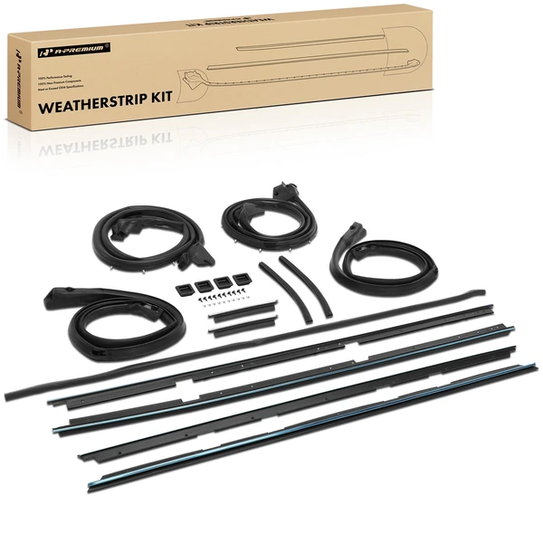 17 Pcs Door Tailgate Weatherstrip Seal for 1978-1987 Chevrolet El Camino