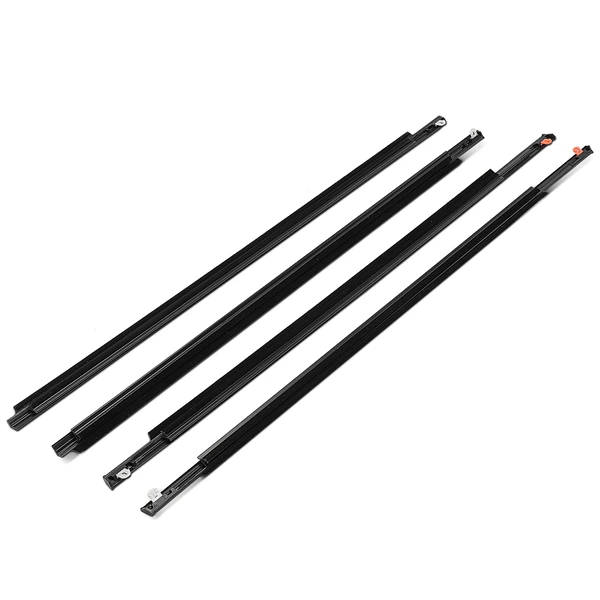 4 Pcs Front & Rear Door Belt Weatherstrip Seal for Toyota Prius 2004-2009 with Clips