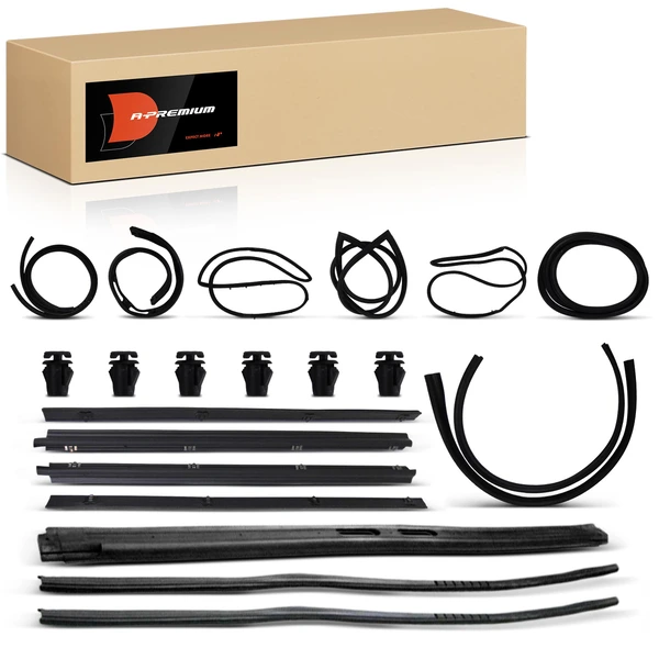 15 Pcs Front Rubber Weatherstrip Seal for Jeep CJ5 1976-1983 CJ7 1976-1986 Scrambler 1981-1985