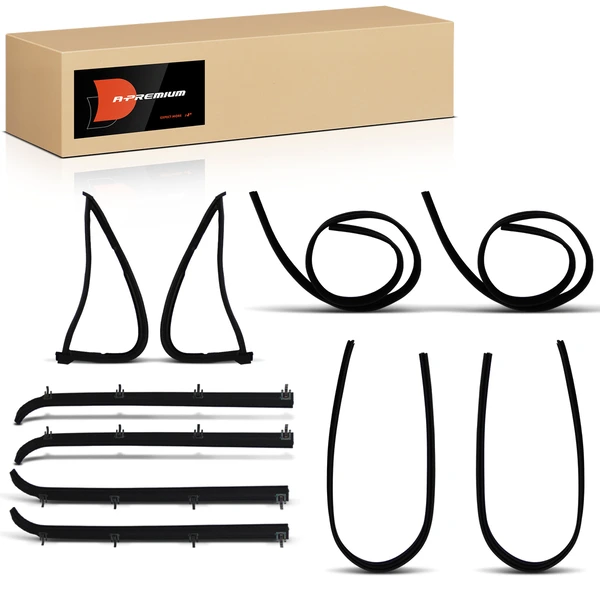 10 Pcs Front Door Weatherstrip Seal for Ford F-100 F-150 F-250 F-350 Bronco