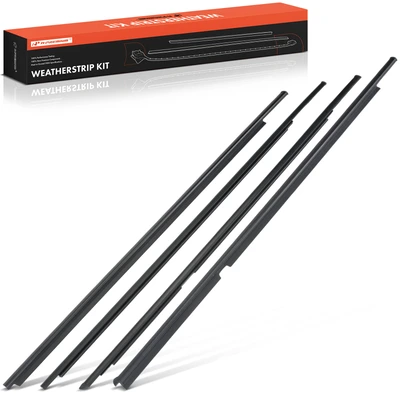 4 Pcs Front & Rear Side Door Belt Weatherstrip