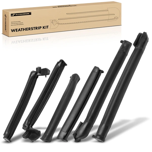 6 Pcs Top Front Center & Rear Weatherstrip Seal for Ford Mustang 2001-2004 Convertible