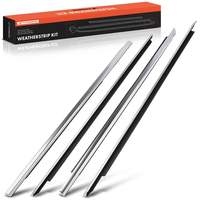 4 Pcs Front & Rear Door Molding Weatherstrip Seal