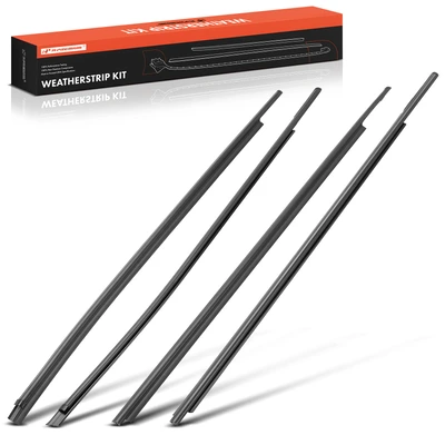 4 Pcs Front & Rear Window Sweep Weatherstrip Seal