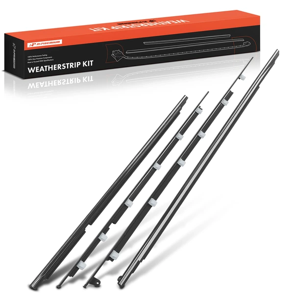 4 Pcs Front & Rear Door Belt Weatherstrip Seal Kit for Toyota Land Cruiser 1991-1997