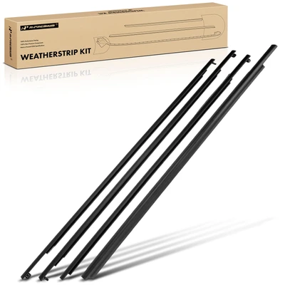 4 Pcs Front & Rear Door Belt Weatherstrips