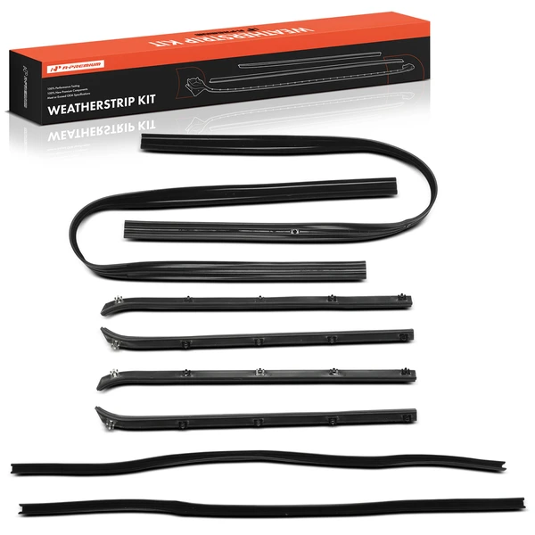 8 Pcs Door Window Weatherstrip Seal Kit for Dodge D100 1986-1989 D200 Ramcharger W150