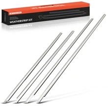 4 Pcs Front & Rear Channel Cover Weatherstrip Seal