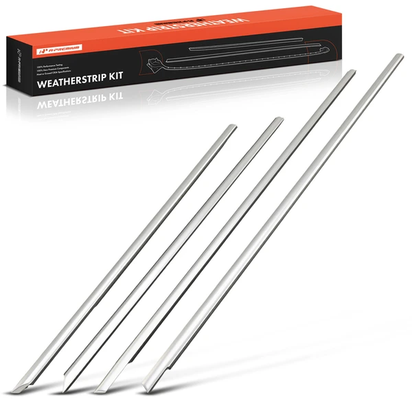 4 Pcs Front & Rear Channel Cover Weatherstrip Seal for BMW F02 740Li 740Li xDrive