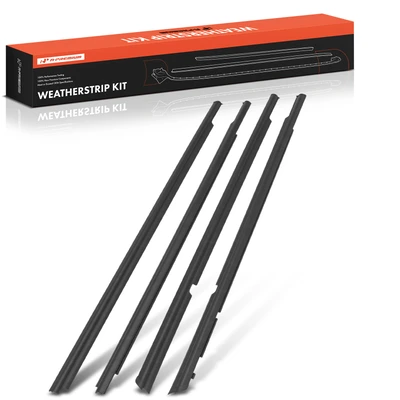 4 Pcs Front & Rear Door Belt Molding Window Belt Line