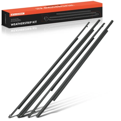 4 Pcs Front & Rear Door Belt Weatherstrip