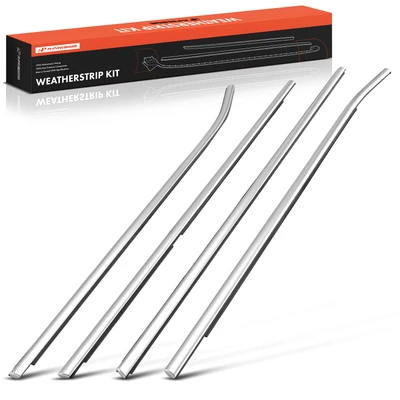 4 Pcs Front & Rear Channel Cover Weatherstrip Seal