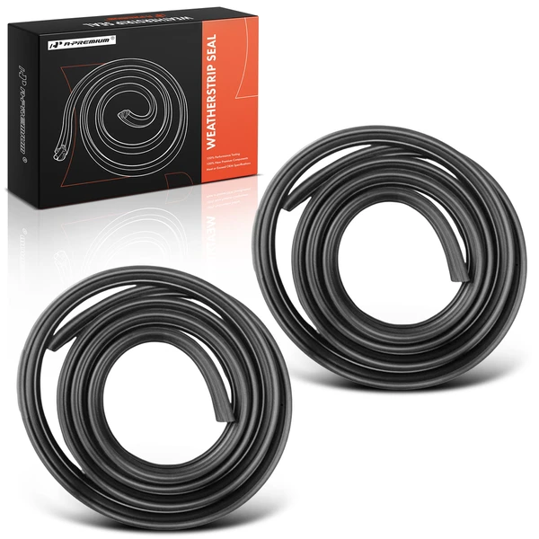 2 Pcs Rear Inner Door Window Belt Weatherstrip Seal for 2009-2014 Ford F-150