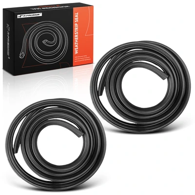 2 Pcs Front Inner Door Window Belt Weatherstrip Seal