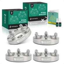 4 Pcs 1 inch Silver 4x4.33 to 4x4.33 inches Wheel Spacers M10x1.25 74mm