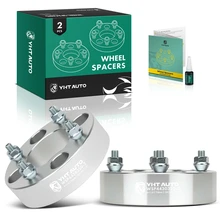 2 Pcs 1.5 inches Silver 4x4.33 to 4x4.33 inches Wheel Spacers M10x1.25 74mm
