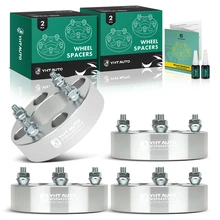 4 Pcs 1.5 inches Silver 4x4.33 to 4x4.33 inches Wheel Spacers M10x1.25 74mm