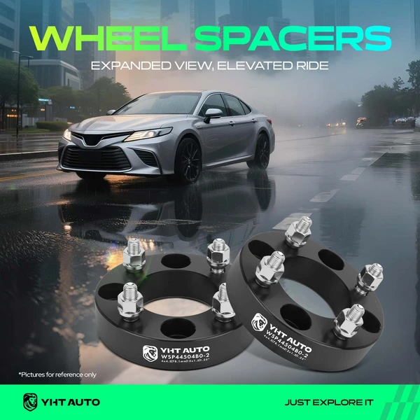 2 Pcs 1.25 inches Black 4x4.5 to 4x4.5 inches Wheel Spacers M12x1.5 78.1mm for 1992-2006 Hyundai Elantra