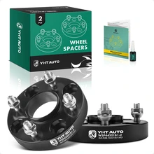 2 Pcs 1 inch Black 4x4.5 to 4x4.5 inches Wheel Spacers M12x1.25 66.1mm for 1989-1993 1995-1998 Nissan 240SX