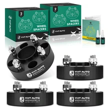 4 Pcs 1.5 inches Black 4x4.5 to 4x4.5 inches Wheel Spacers M12x1.25 66.1mm